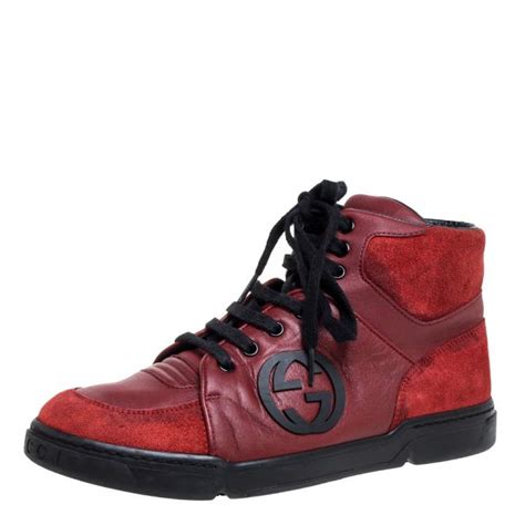 gucci red leather outfit men